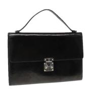 Pre-owned Leather handbags Louis Vuitton Vintage , Black , Dames