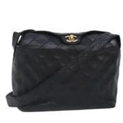 Pre-owned Leather chanel-bags Chanel Vintage , Black , Dames