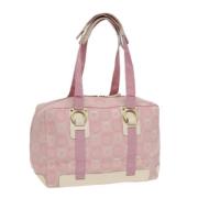 Pre-owned Canvas handbags Salvatore Ferragamo Pre-owned , Pink , Dames