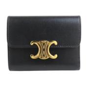 Pre-owned Leather wallets Celine Vintage , Black , Dames