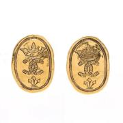 Pre-owned Metal earrings Chanel Vintage , Yellow , Dames