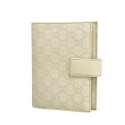 Pre-owned Leather wallets Gucci Vintage , Beige , Unisex