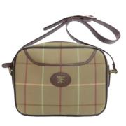 Pre-owned Canvas shoulder-bags Burberry Vintage , Beige , Dames