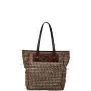 Pre-owned Canvas handbags Fendi Vintage , Brown , Dames