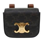 Pre-owned Leather crossbody-bags Celine Vintage , Black , Dames