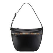 Pre-owned Leather handbags Burberry Vintage , Black , Dames