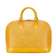 Pre-owned Leather handbags Louis Vuitton Vintage , Yellow , Dames