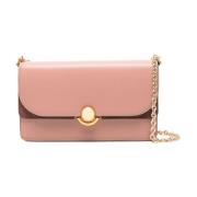 Donkerroze Leren Schoudertas Furla , Pink , Dames