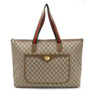 Pre-owned Canvas totes Gucci Vintage , Beige , Dames