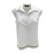 Witte Polo Shirt met Lurex Details D.Exterior , White , Dames