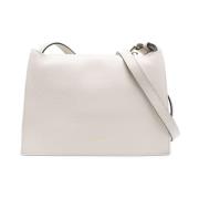 Witte Korrelige Leren Schoudertas Furla , Beige , Dames