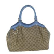 Pre-owned Canvas gucci-bags Gucci Vintage , Beige , Dames