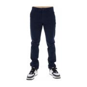 Slim Fit Chino Broek Navy Sun68 , Blue , Heren