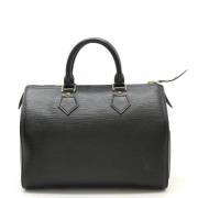 Pre-owned Leather handbags Louis Vuitton Vintage , Black , Dames