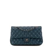 Pre-owned Leather chanel-bags Chanel Vintage , Blue , Dames