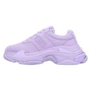 Leather sneakers Balenciaga , Purple , Dames