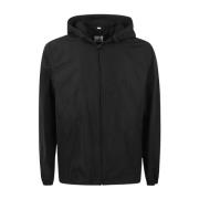 Zwarte Hoodie met Logo Applicatie Burberry , Black , Heren