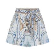 Bloemige high-waisted zijden shorts Camilla , Multicolor , Dames