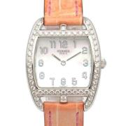 Pre-owned Metal watches Hermès Vintage , White , Dames