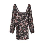 Matilde Bloemen Zomerjurk Mar De Margaritas , Black , Dames