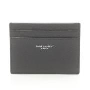 Pre-owned Leather wallets Yves Saint Laurent Vintage , Black , Dames