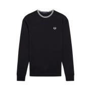 Lange mouwen katoenen T-shirt met gestreepte rand Fred Perry , Black ,...