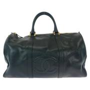 Pre-owned Leather handbags Chanel Vintage , Black , Dames