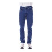 Logo Achterzak 5-Pocket Regular Fit Jeans Guess , Blue , Heren