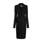 Zwarte Midi Jurk Moata Stijl Gauge81 , Black , Dames