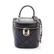 Pre-owned Leather chanel-bags Chanel Vintage , Black , Dames