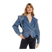 Denim jack met afneembare mouwen Retrofête , Blue , Dames