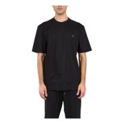 Katoenen T-shirt met Patch Logo Hugo Boss , Black , Heren