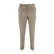 Linnen broek met Lurex-details D.Exterior , Beige , Dames