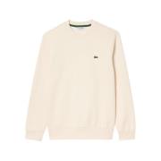 Geborstelde biologisch katoenen sweatshirt Lacoste , Beige , Heren