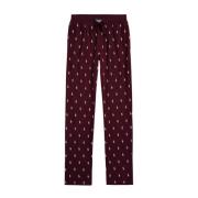 Bordeaux broek van pyjama met logo Ralph Lauren , Brown , Heren