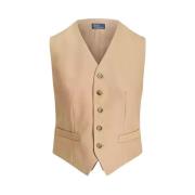 Beige katoenen vest Ralph Lauren , Beige , Dames