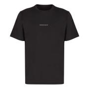 Bedrukt Katoenen T-shirt Emporio Armani , Black , Heren