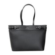 Zwarte Shopper Tas Minimalistische Moderne Stijl Armani Exchange , Bla...