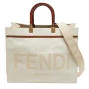 Pre-owned Leather fendi-bags Fendi Vintage , White , Dames