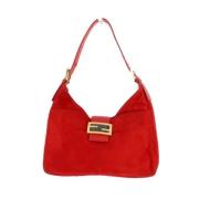 Pre-owned Suede fendi-bags Fendi Vintage , Red , Dames