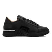 Zwarte platte schoenen Phantom Kicks Philipp Plein , Black , Heren