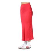 Rode Midi Rok Eenvoudig Ontwerp 4Giveness , Red , Dames