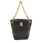 Pre-owned Leather shoulder-bags Burberry Vintage , Black , Dames