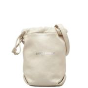 Pre-owned Leather shoulder-bags Yves Saint Laurent Vintage , White , D...