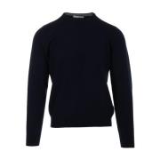 Blauwe Sweater Paricollo Stijlvol Gran Sasso , Blue , Heren