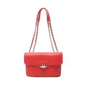 Pre-owned Leather chanel-bags Chanel Vintage , Red , Dames