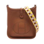 Pre-owned Leather shoulder-bags Hermès Vintage , Brown , Dames