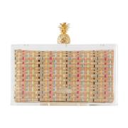 Regenboog Mustique Clutch Aquazzura , Beige , Dames