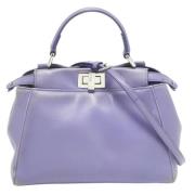 Pre-owned Leather fendi-bags Fendi Vintage , Purple , Dames