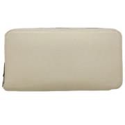 Pre-owned Leather wallets Hermès Vintage , Beige , Dames